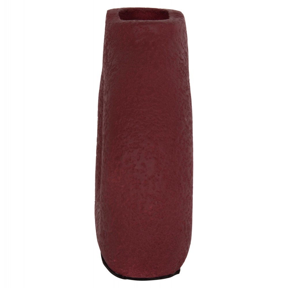 Επιτραπέζιο διακοσμητικό βάζο "DECANT" από τερακότα σε χρώμα βυσσινί 17.5x6.5x17
