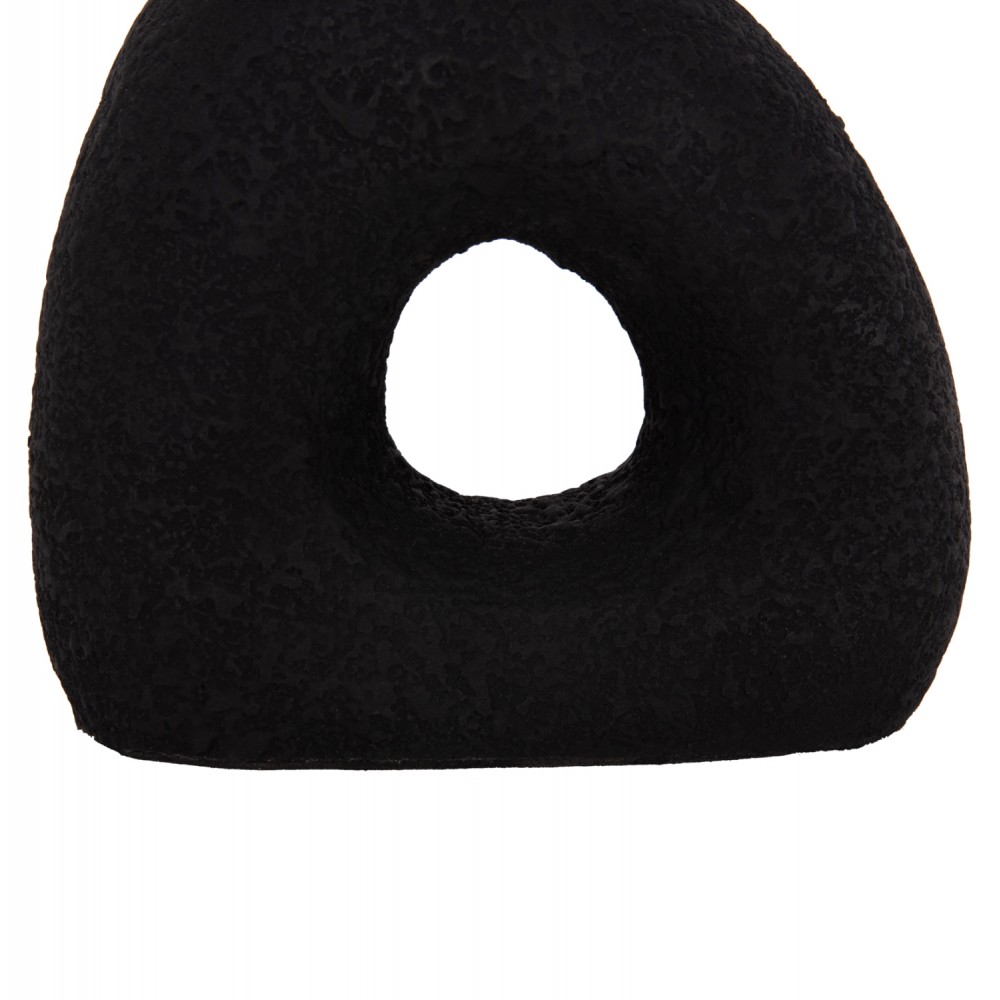 Επιτραπέζιο διακοσμητικό βάζο "DECANT" από τερακότα σε χρώμα μαύρο 17x6.5x20