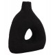 Επιτραπέζιο διακοσμητικό βάζο "DECANT" από τερακότα σε χρώμα μαύρο 17x6.5x20