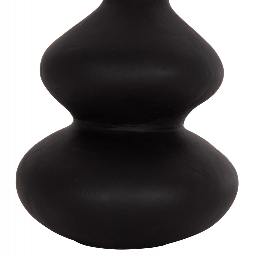 Επιτραπέζιο διακοσμητικό βάζο "CHELIN" από τερακότα σε χρώμα μαύρο Φ20x25