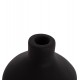 Επιτραπέζιο διακοσμητικό βάζο "CHELIN" από τερακότα σε χρώμα μαύρο Φ20x25