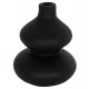 Επιτραπέζιο διακοσμητικό βάζο "CHELIN" από τερακότα σε χρώμα μαύρο Φ20x25