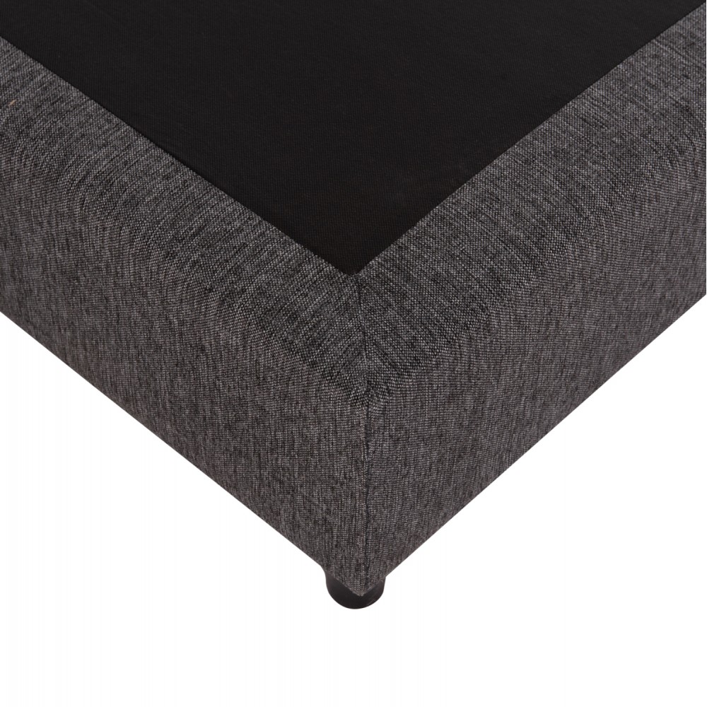 Κρεβάτι-υπόστρωμα διπλό "SIGGY" από ύφασμα σε χρώμα γκρι 160x200