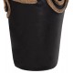 Επιτραπέζιο διακοσμητικό βάζο "DEAN" από τερακότα σε χρώμα μαύρο Φ19x25