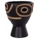 Επιτραπέζιο διακοσμητικό βάζο "DEAN" από τερακότα σε χρώμα μαύρο Φ23x29