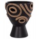 Επιτραπέζιο διακοσμητικό βάζο "DEAN" από τερακότα σε χρώμα μαύρο Φ23x29