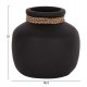 Επιτραπέζιο διακοσμητικό βάζο "CAMMER" από τερακότα σε χρώμα μαύρο Φ22x20