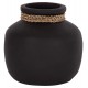 Επιτραπέζιο διακοσμητικό βάζο "CAMMER" από τερακότα σε χρώμα μαύρο Φ22x20