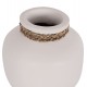 Επιτραπέζιο διακοσμητικό βάζο "CAMMER" από τερακότα σε χρώμα λευκό Φ22x20
