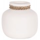 Επιτραπέζιο διακοσμητικό βάζο "CAMMER" από τερακότα σε χρώμα λευκό Φ22x20