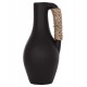 Επιτραπέζιο διακοσμητικό βάζο "CAMMER" από τερακότα σε χρώμα μαύρο Φ18x39