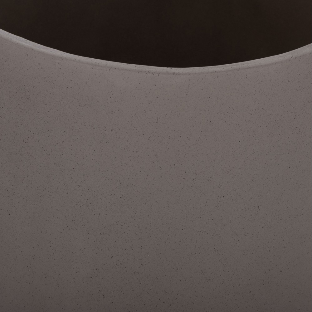 Σετ γλάστρες "TRYLL" 3τμχ από fiber cement/ξύλο teak σε χρώμα γκρι/φυσικό Φ41.5x63&Φ34x50&Φ24.5x37