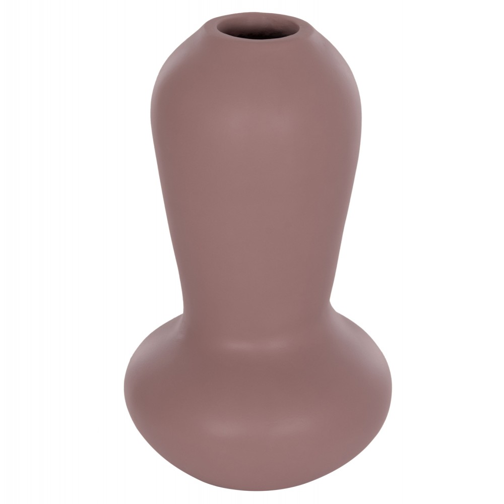 Επιτραπέζιο διακοσμητικό βάζο "CHELIN" από τερακότα σε χρώμα μωβ Φ22x37