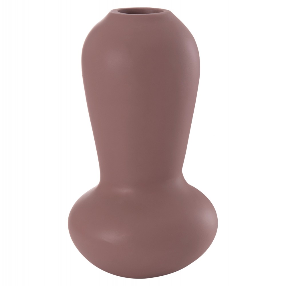 Επιτραπέζιο διακοσμητικό βάζο "CHELIN" από τερακότα σε χρώμα μωβ Φ22x37