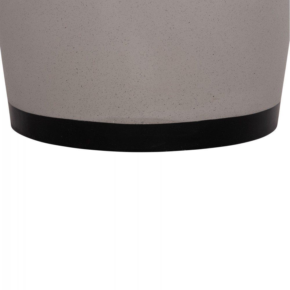 Γλάστρα "TRYLL" από fiber cement/σχοινί σε χρώμα γκρι/μαύρο Φ40x25.5