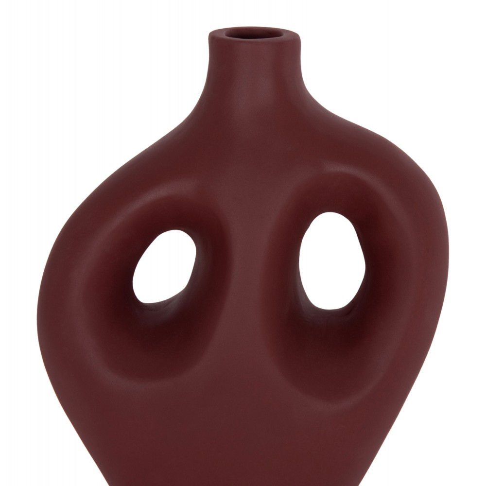 Διακοσμητικό βάζο "FLIKER" από τερακότα σε χρώμα βυσσινί 22.5x12x30