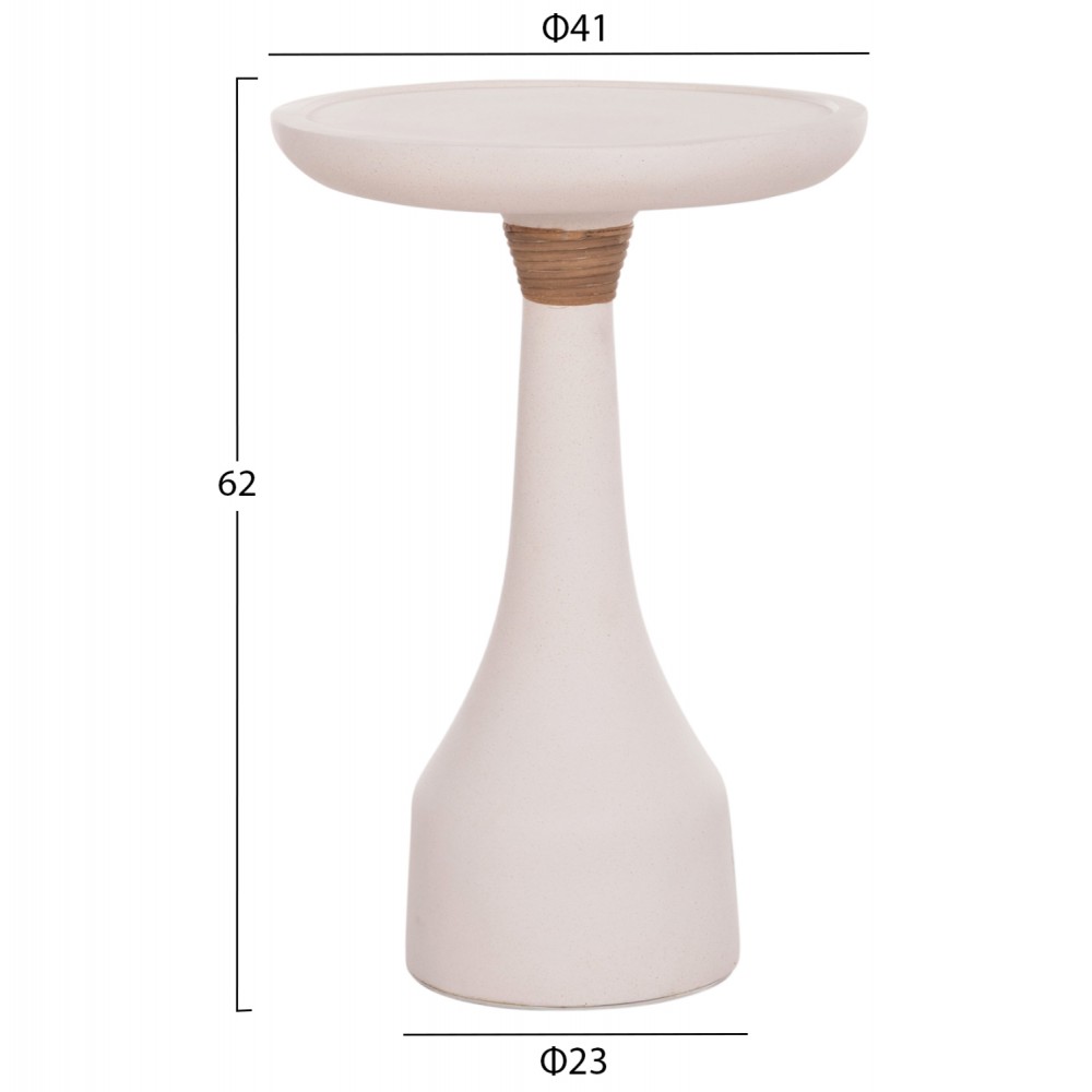 Βοηθητικό τραπέζι "TORG" από fiber cement σε χρώμα λευκό Φ41x62