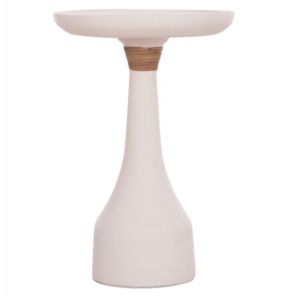 Βοηθητικό τραπέζι "TORG" από fiber cement σε χρώμα λευκό Φ41x62