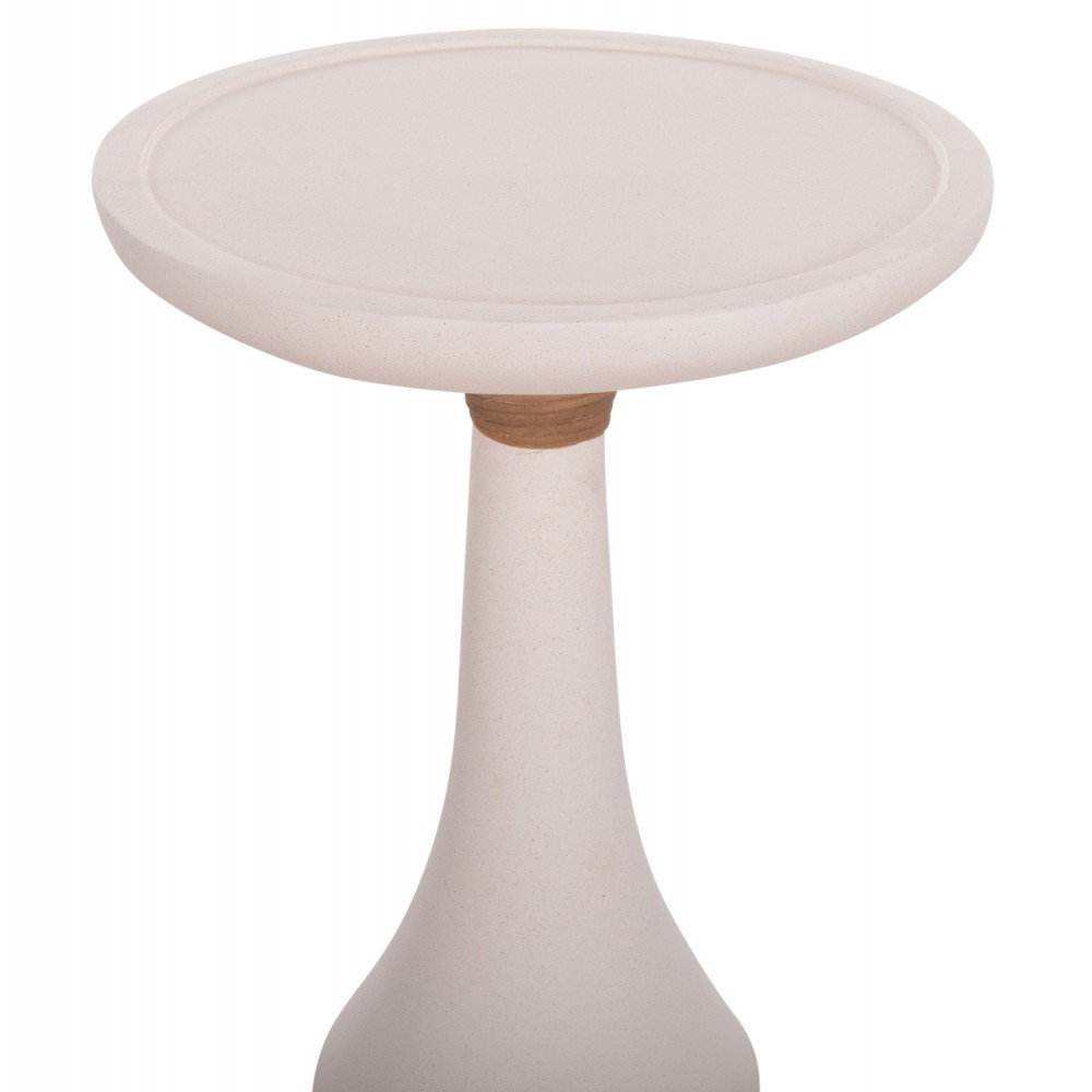 Βοηθητικό τραπέζι "TORG" από fiber cement σε χρώμα λευκό Φ41x62