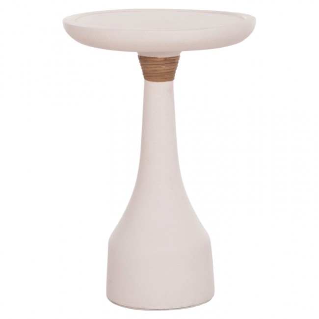 Βοηθητικό τραπέζι "TORG" από fiber cement σε χρώμα λευκό Φ41x62