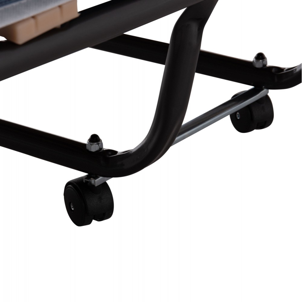 Κρεβάτι-ράντζο "SLADE" από μέταλλο με ρόδες και στρώμα 80x183x37.5