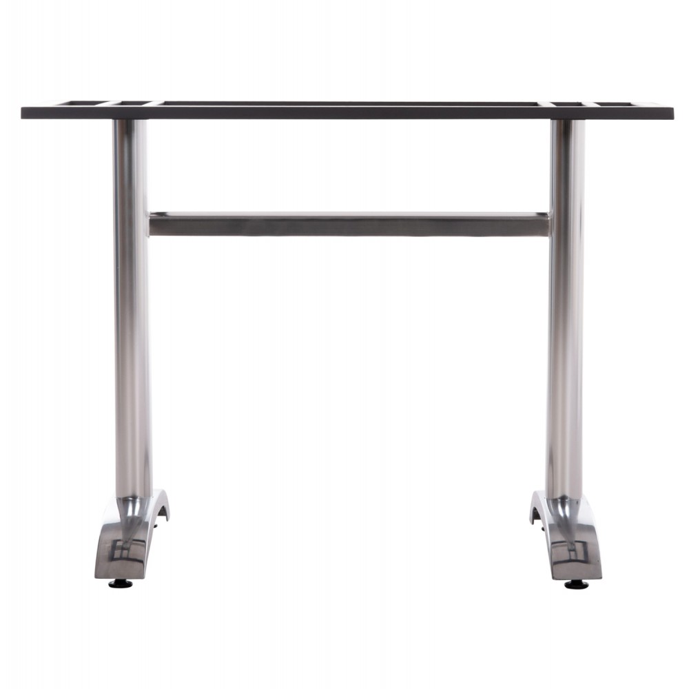 Βάση τραπεζιού διπλή από μέταλλο σε χρώμα χρωμίου 100x60x73