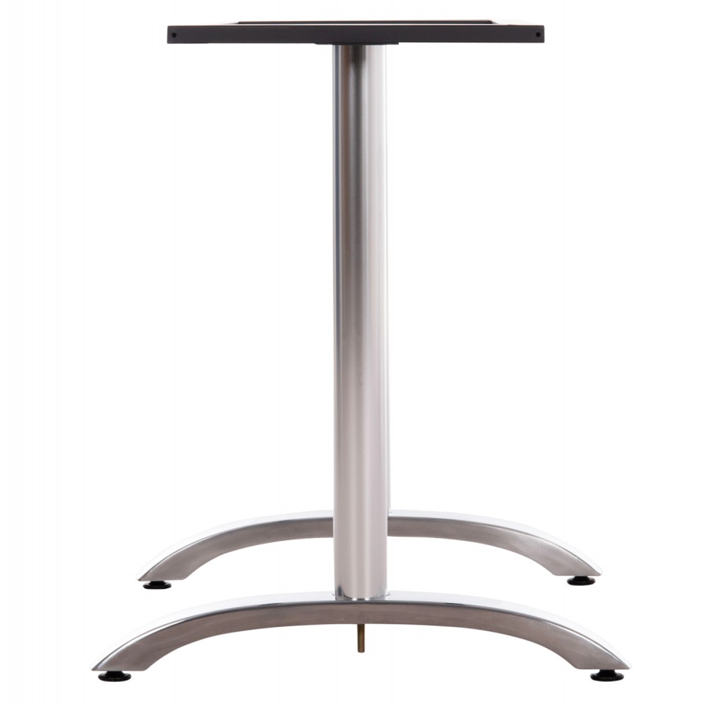 Βάση τραπεζιού διπλή από μέταλλο σε χρώμα χρωμίου 100x60x73