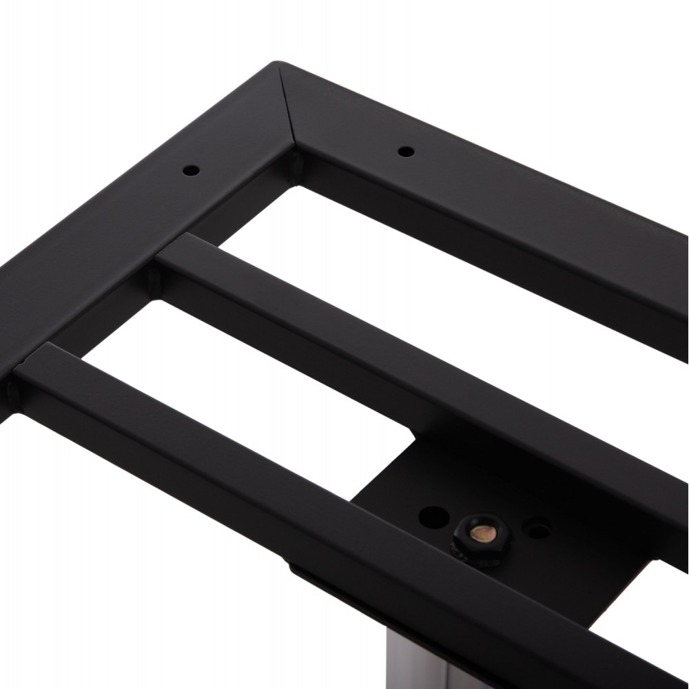 Βάση τραπεζιού διπλή από μέταλλο σε χρώμα χρωμίου 100x60x73