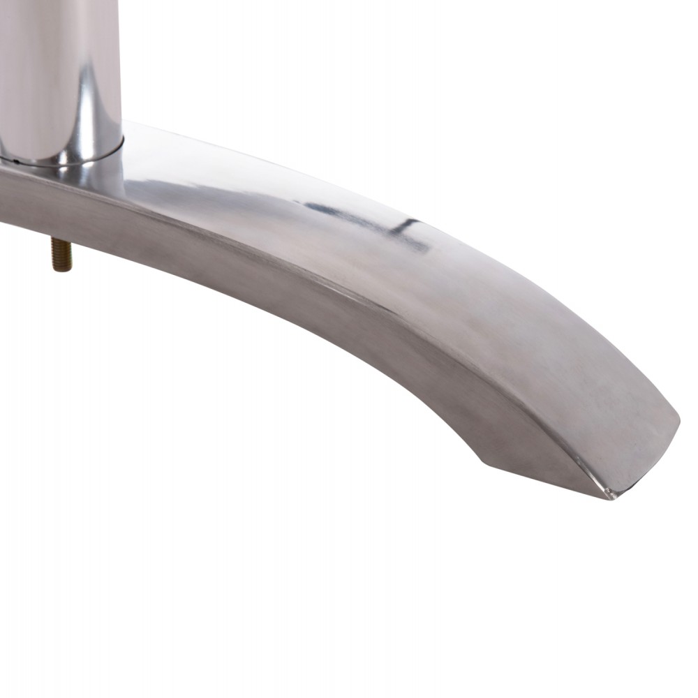 Βάση τραπεζιού διπλή από μέταλλο σε χρώμα χρωμίου 100x60x73