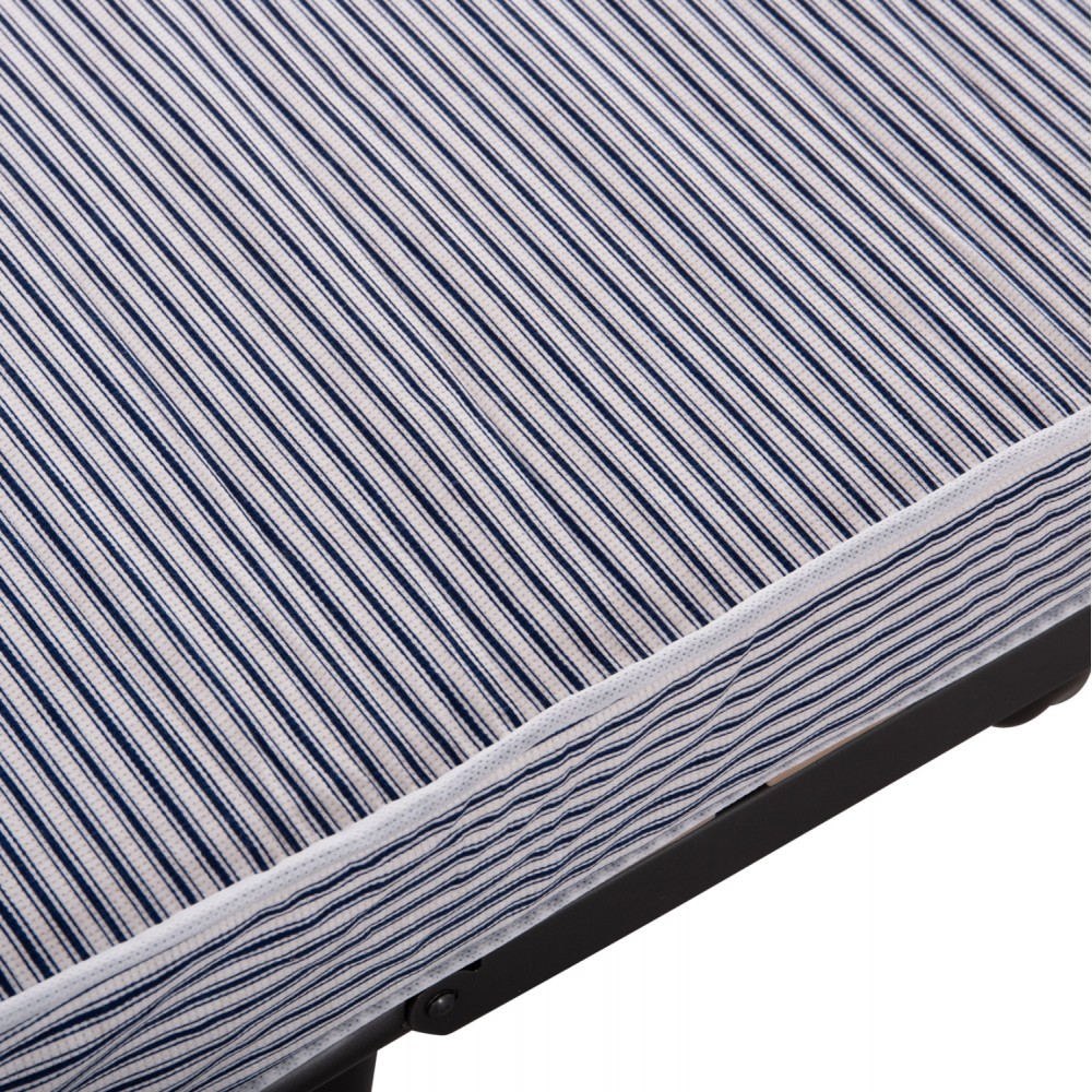 Κρεβάτι-ράντζο "NOBLE" με ρόδες και στρώμα από μέταλλο σε χρώμα μαύρο 80x182x37.5