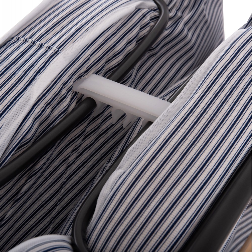 Κρεβάτι-ράντζο "NOBLE" με ρόδες και στρώμα από μέταλλο σε χρώμα μαύρο 80x182x37.5