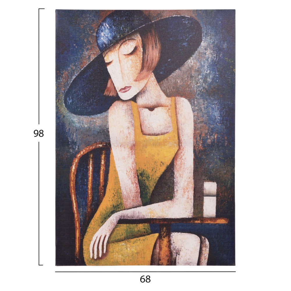 Πίνακας τοίχου "GOBI" σε εκτυπωμένο καμβά 68x2.5x98