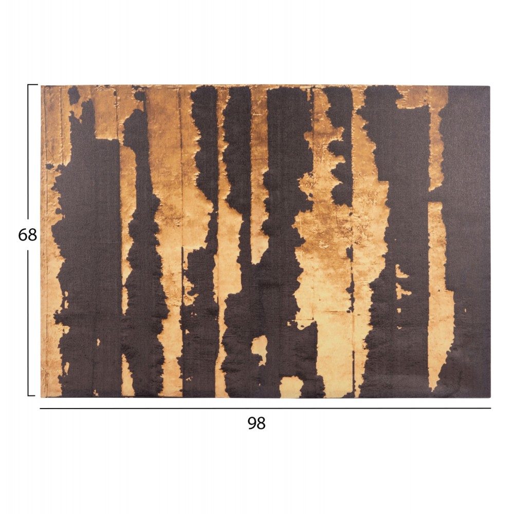 Πίνακας τοίχου "GOBI" σε εκτυπωμένο καμβά σε χρώμα μαύρο/χρυσό 98x2.5x68