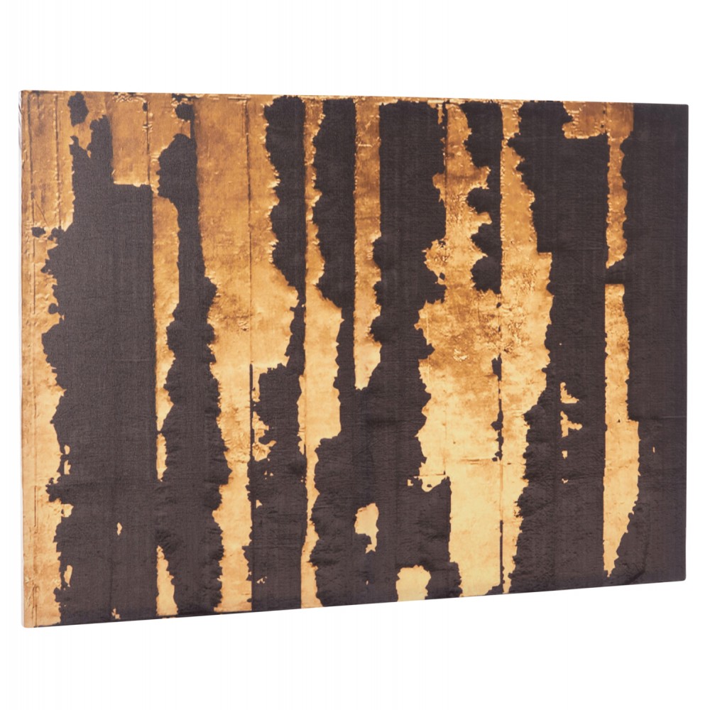 Πίνακας τοίχου "GOBI" σε εκτυπωμένο καμβά σε χρώμα μαύρο/χρυσό 98x2.5x68