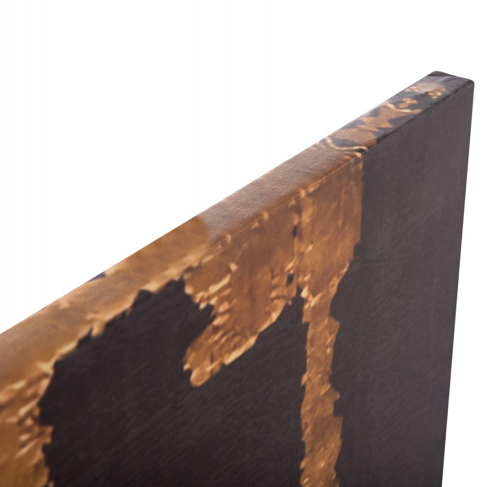 Πίνακας τοίχου "GOBI" σε εκτυπωμένο καμβά σε χρώμα μαύρο/χρυσό 98x2.5x68