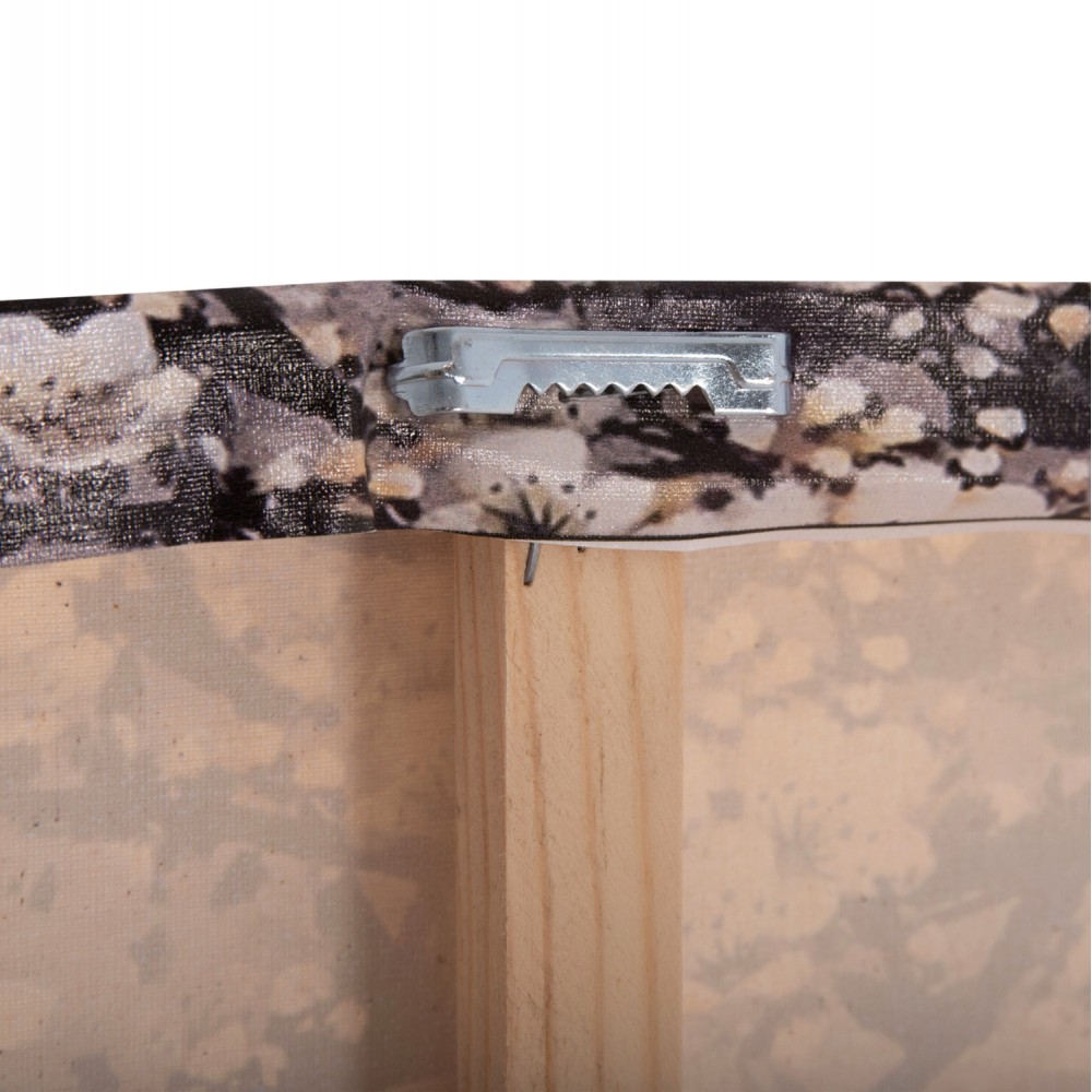 Πίνακας τοίχου "GOBI" σε εκτυπωμένο καμβά σε χρώμα λευκό/γκρι/μαύρο 120x2.5x49