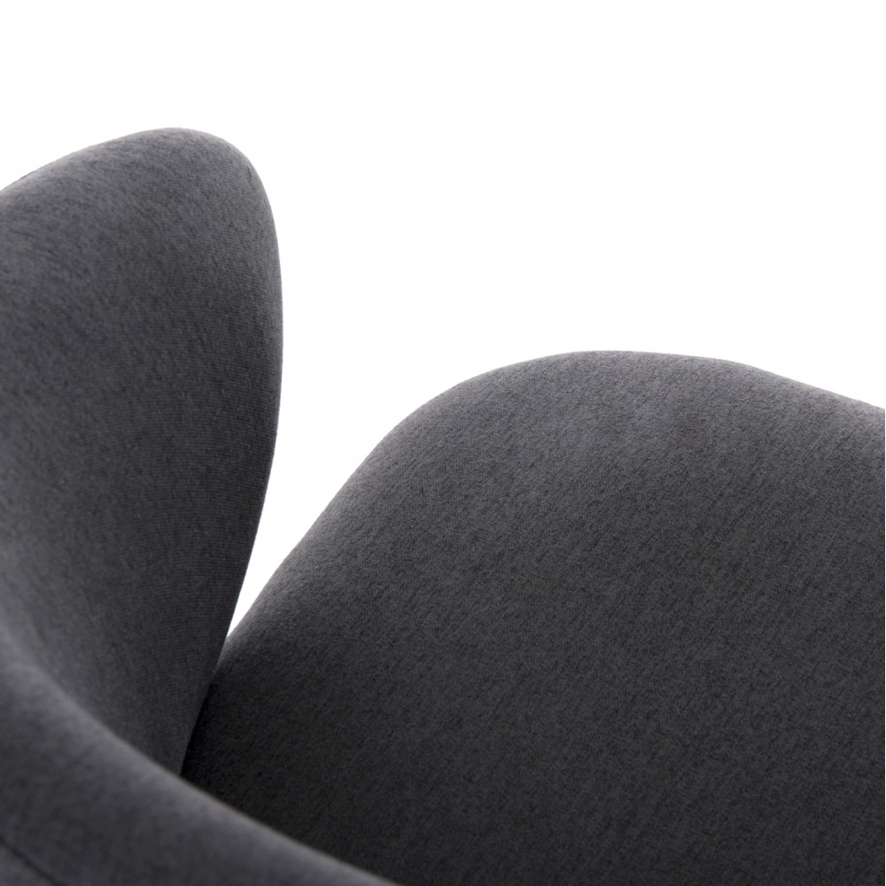 Σετ τραπεζαρίας "RAVEN" 5τμχ από κεραμικό/μέταλλο/ύφασμα σε χρώμα μαύρο μαρμάρου/γκρι 160x80x74