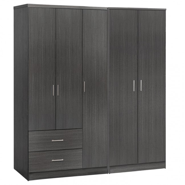 Ντουλάπα "CAESAR" πεντάφυλλη σε χρώμα ζεμπράνο 150x42.5x181