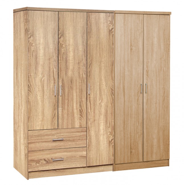 Ντουλάπα "CAESAR" πεντάφυλλη σε χρώμα σονόμα 150x42.5x181