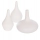 Σετ επιτραπέζια διακοσμητικά βάζα "DENI" 3τμχ από fiber cement σε χρώμα λευκό
