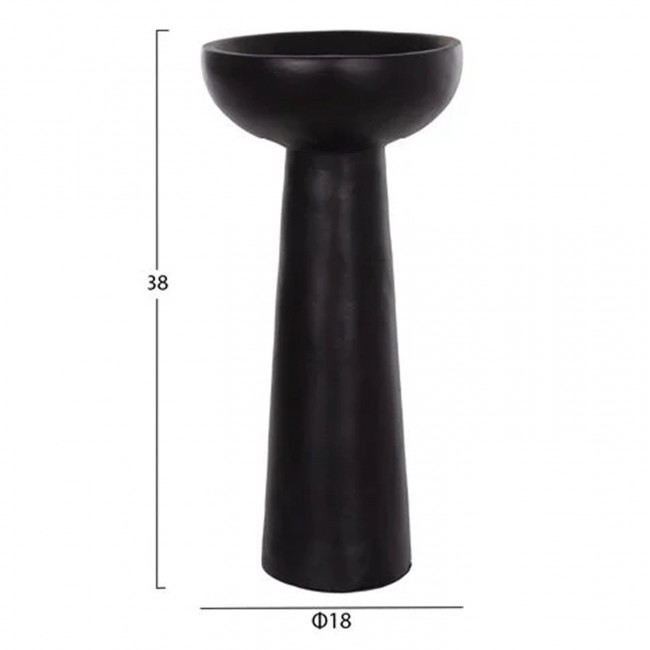 Σετ επιτραπέζια διακοσμητικά βάζα "LEKKAN" από τερακότα σε χρώμα λευκό/μαύρο