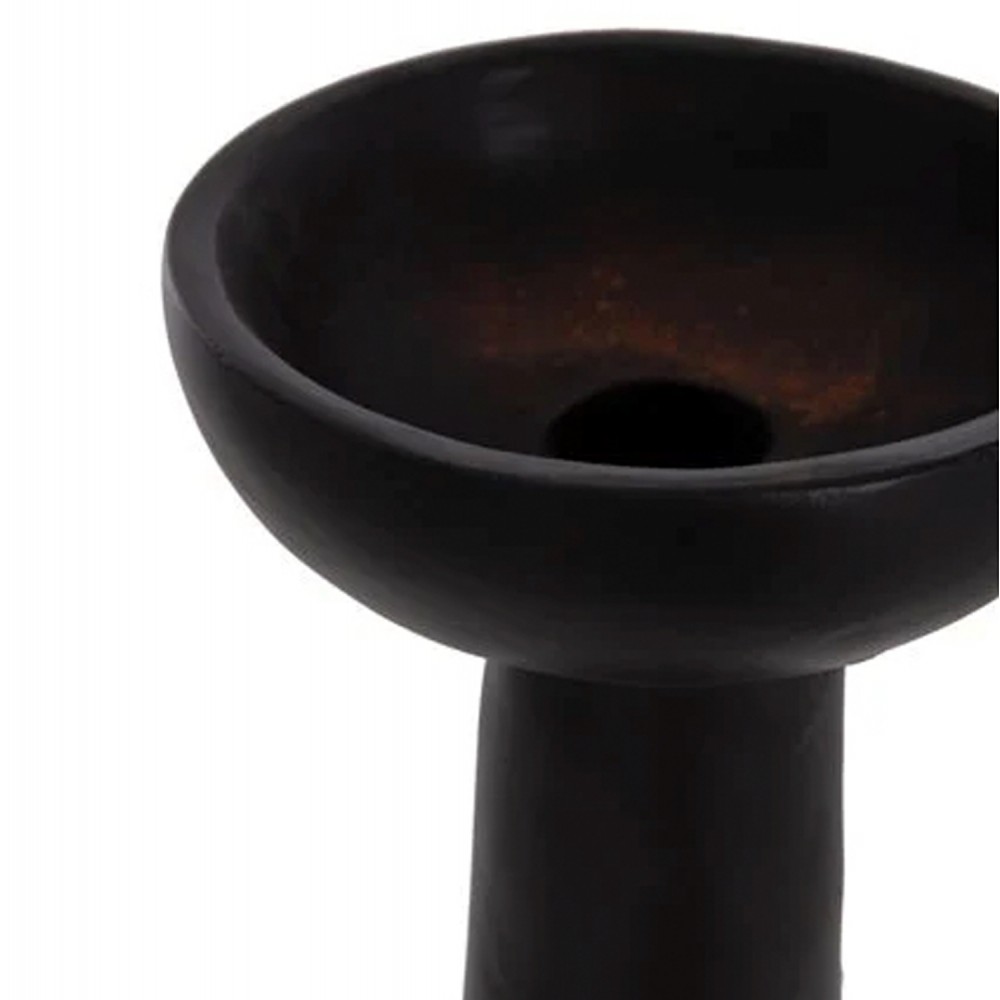 Σετ επιτραπέζια διακοσμητικά βάζα "LEKKAN" από τερακότα σε χρώμα λευκό/μαύρο