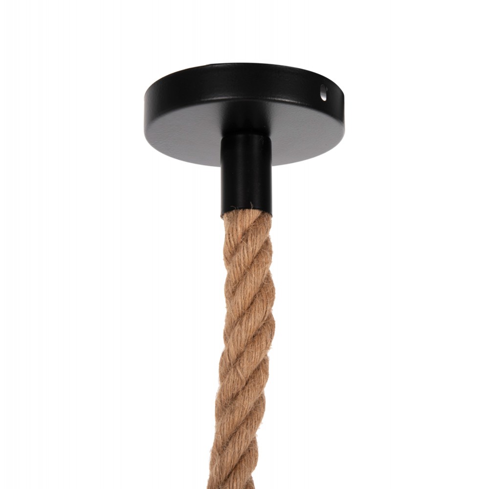 Φωτιστικό οροφής κρεμαστό από σχοινί/ίνες μπανανιάς σε χρώμα φυσικό Φ100x205 Ε27