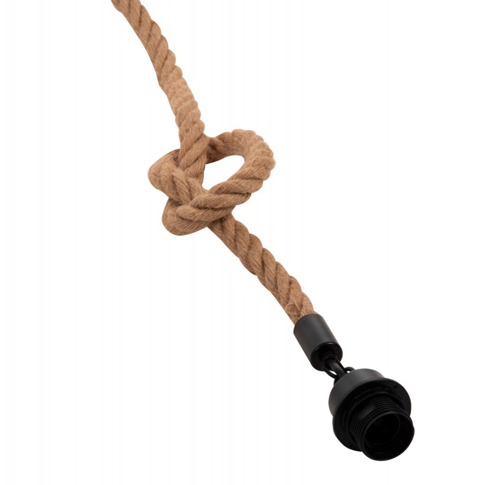 Φωτιστικό οροφής κρεμαστό από σχοινί/ίνες μπανανιάς σε χρώμα φυσικό Φ100x205 Ε27