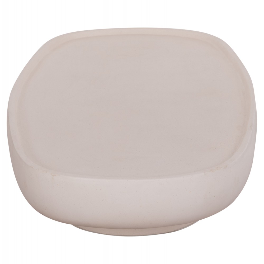 Τραπέζι σαλονιού "DESSY" από fiber cement σε χρώμα λευκό 151x66x30