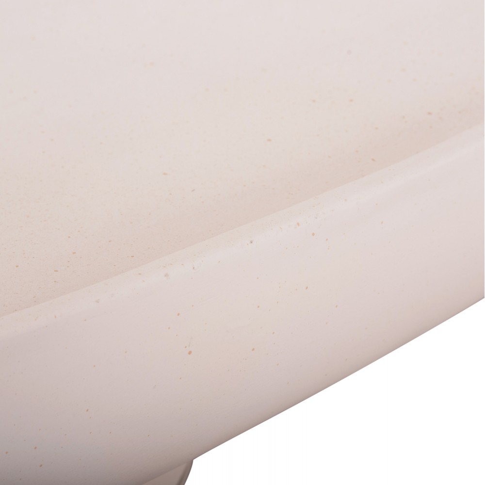 Τραπέζι σαλονιού "DESSY" από fiber cement σε χρώμα λευκό 151x66x30