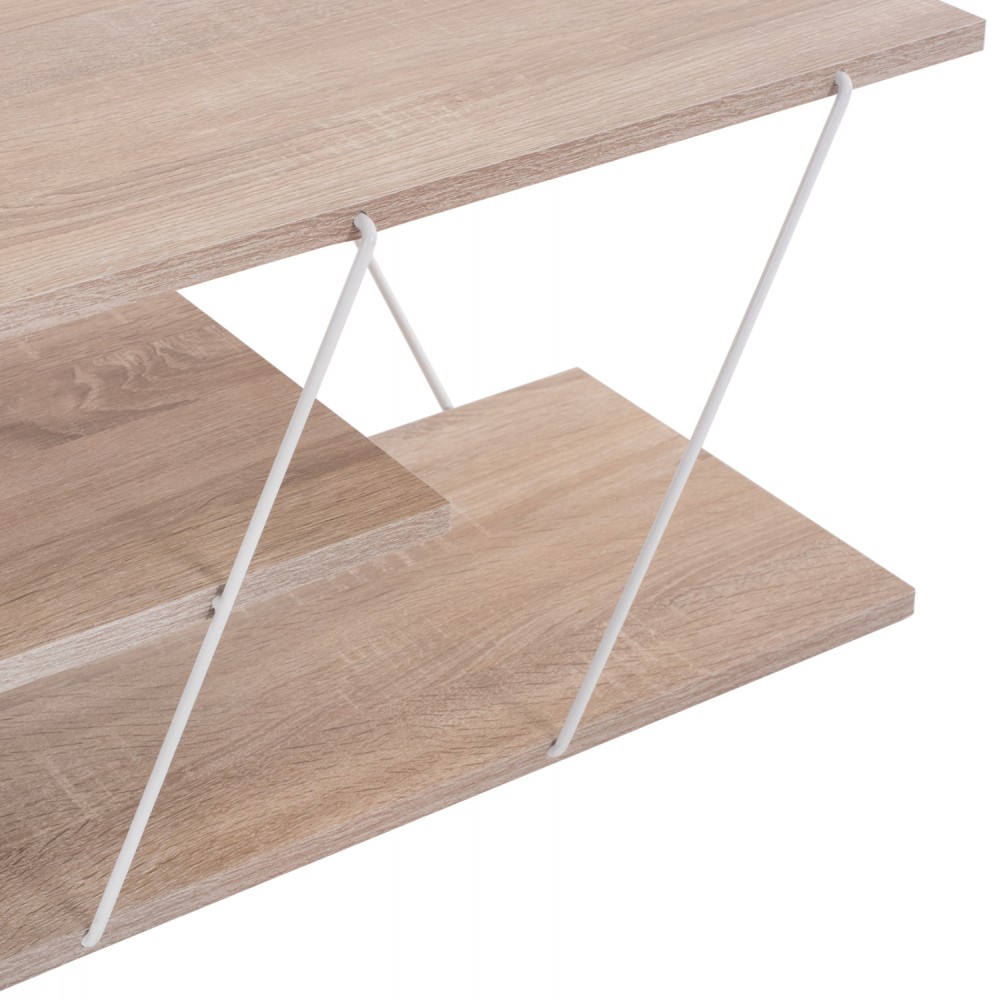 Σύνθεση σαλονιού "TARS" 2τμχ σε χρώμα σονόμα/λευκό 120x50x30