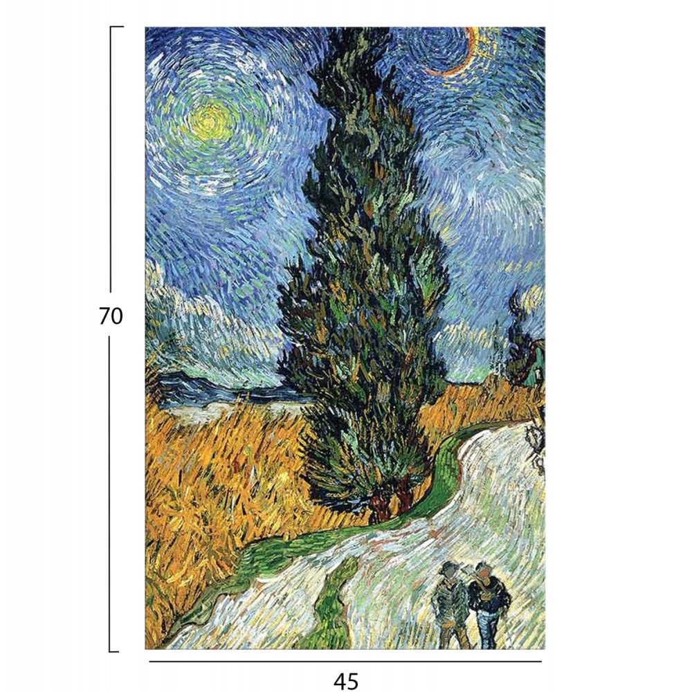 Πίνακας τοίχου "GOBI" σε εκτυπωμένο suede καμβά 45x3x70