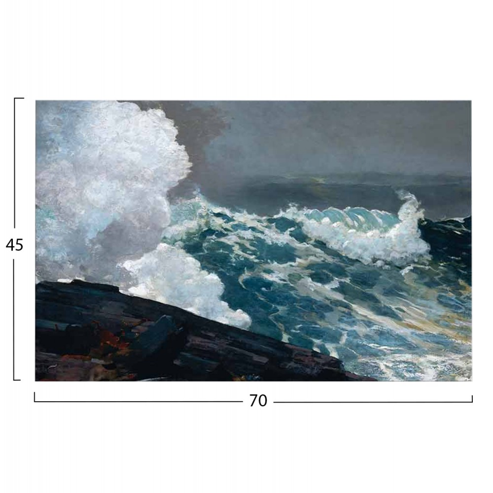 Πίνακας τοίχου "GOBI" σε εκτυπωμένο suede καμβά 70x3x45