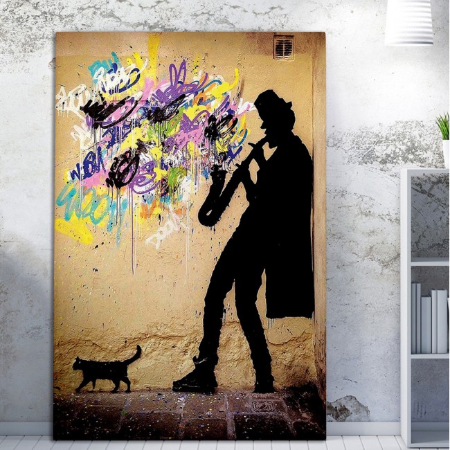 Πίνακας τοίχου "GOBI" σε εκτυπωμένο καμβά 50x3x70